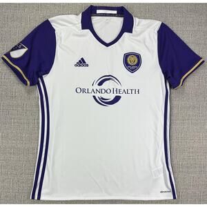 Orlando City SC Womens Jersey Mens Large White MLS Soccer Adidas ClimaCool